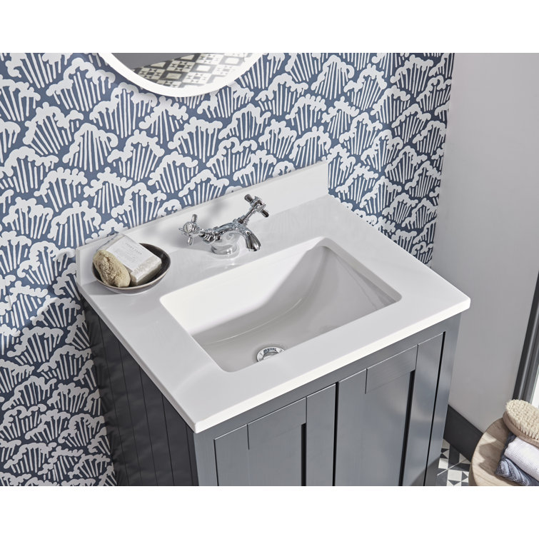 Tavistock Lansdown 60Cm Single Bathroom Sink in White Wayfair.co.uk